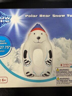 Snow Zone Polar Bear Inflatable Tube 40"x27.75"